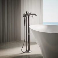 ARTIFACTS FLOOR MOUNT BATH FILLER TRIM WITH HANDSHOWER - robinsonco.ca