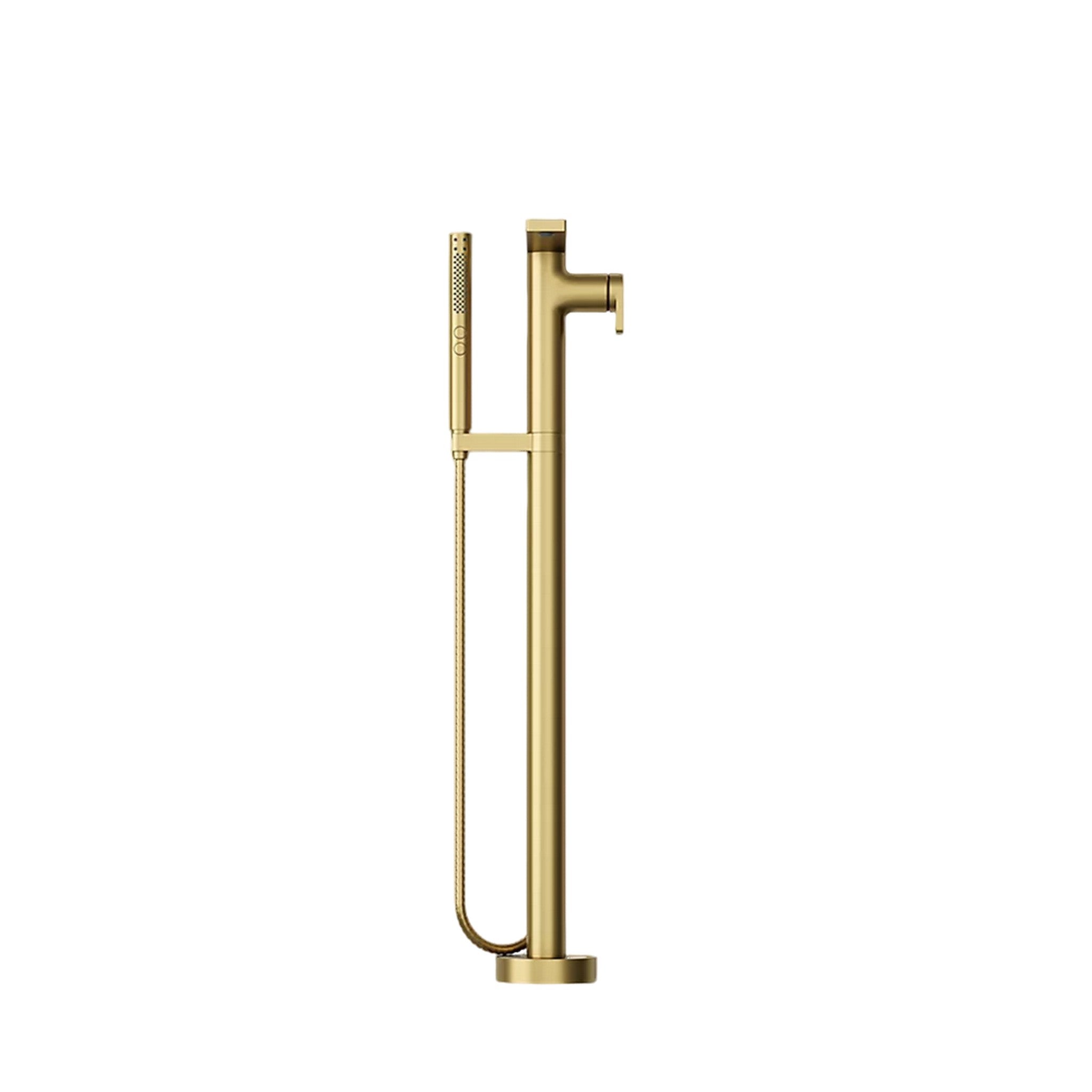 COMPOSED FLOOR MOUNT BATH FILLER TRIM WITH HANDSHOWER - robinsonco.ca
