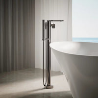 COMPOSED FLOOR MOUNT BATH FILLER TRIM WITH HANDSHOWER - robinsonco.ca