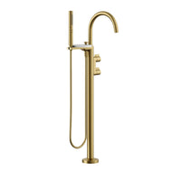 COMPONENTS FLOOR MOUNT BATH FILLER TRIM WITH LEVER HANDLES AND HANDSHOWER - robinsonco.ca