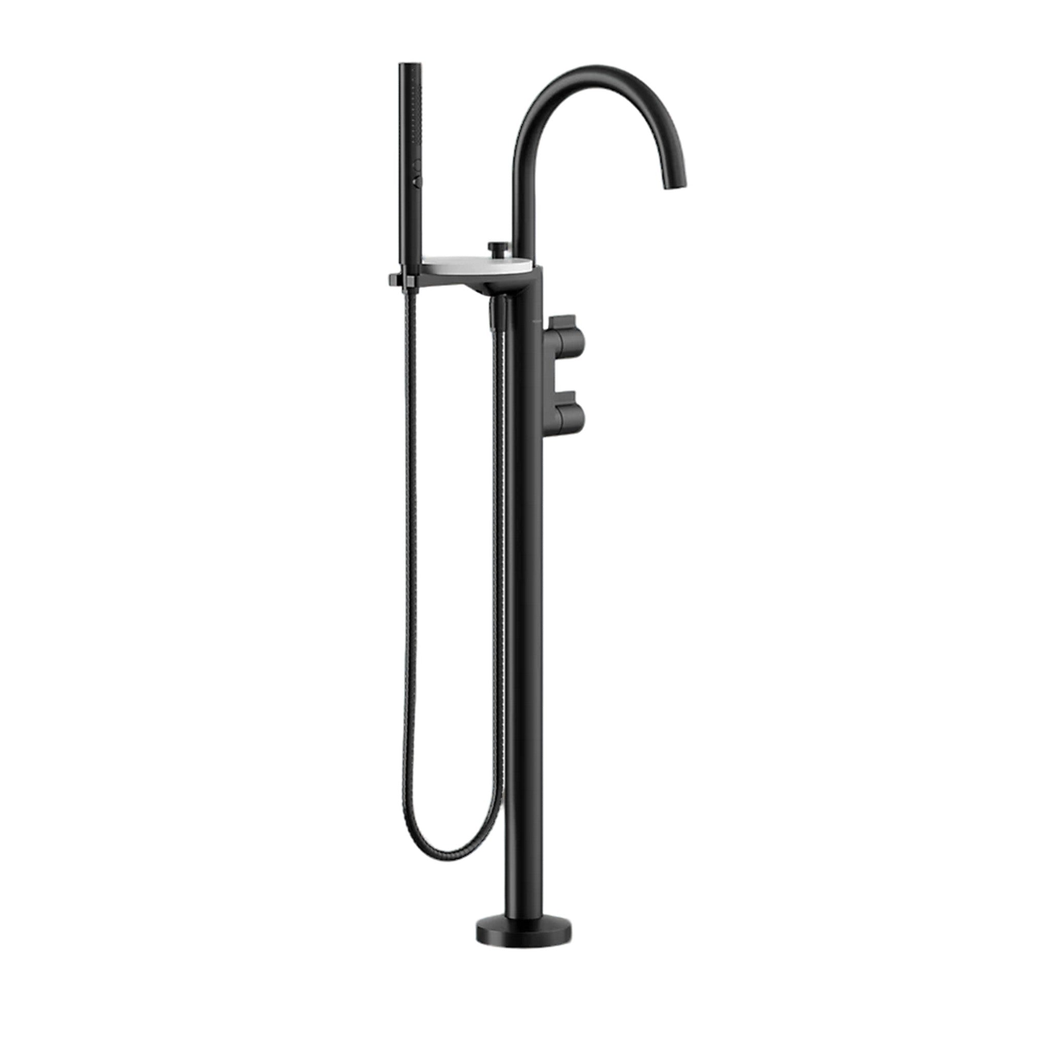 COMPONENTS FLOOR MOUNT BATH FILLER TRIM WITH LEVER HANDLES AND HANDSHOWER - robinsonco.ca