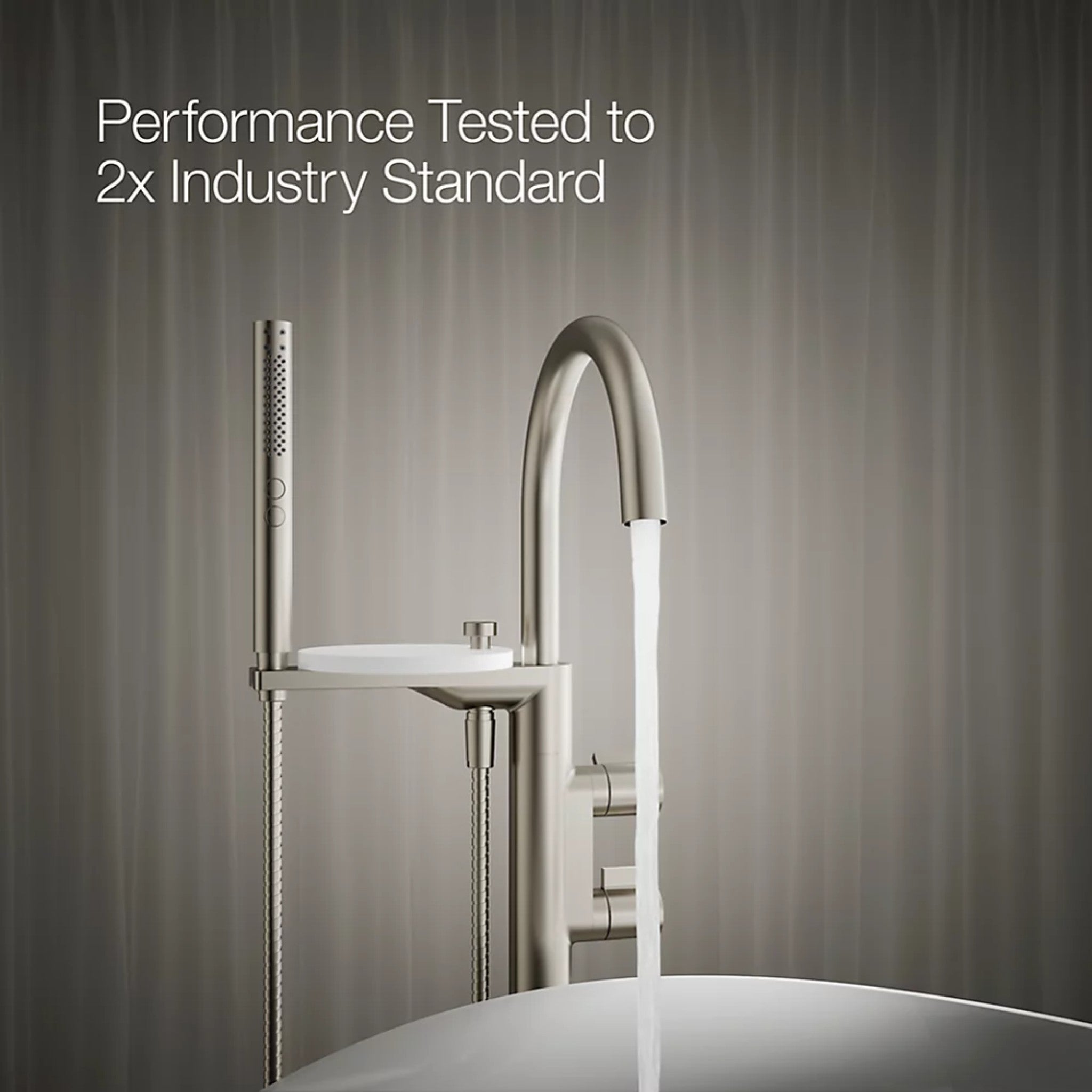 COMPONENTS FLOOR MOUNT BATH FILLER TRIM WITH LEVER HANDLES AND HANDSHOWER - robinsonco.ca