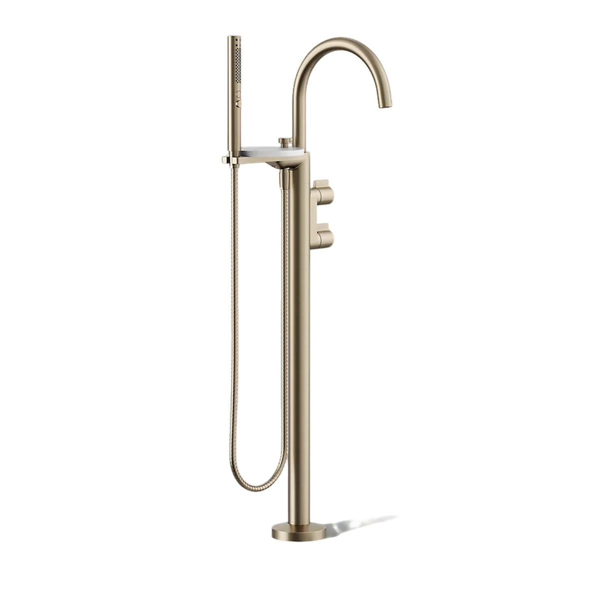 COMPONENTS FLOOR MOUNT BATH FILLER TRIM WITH LEVER HANDLES AND HANDSHOWER - robinsonco.ca
