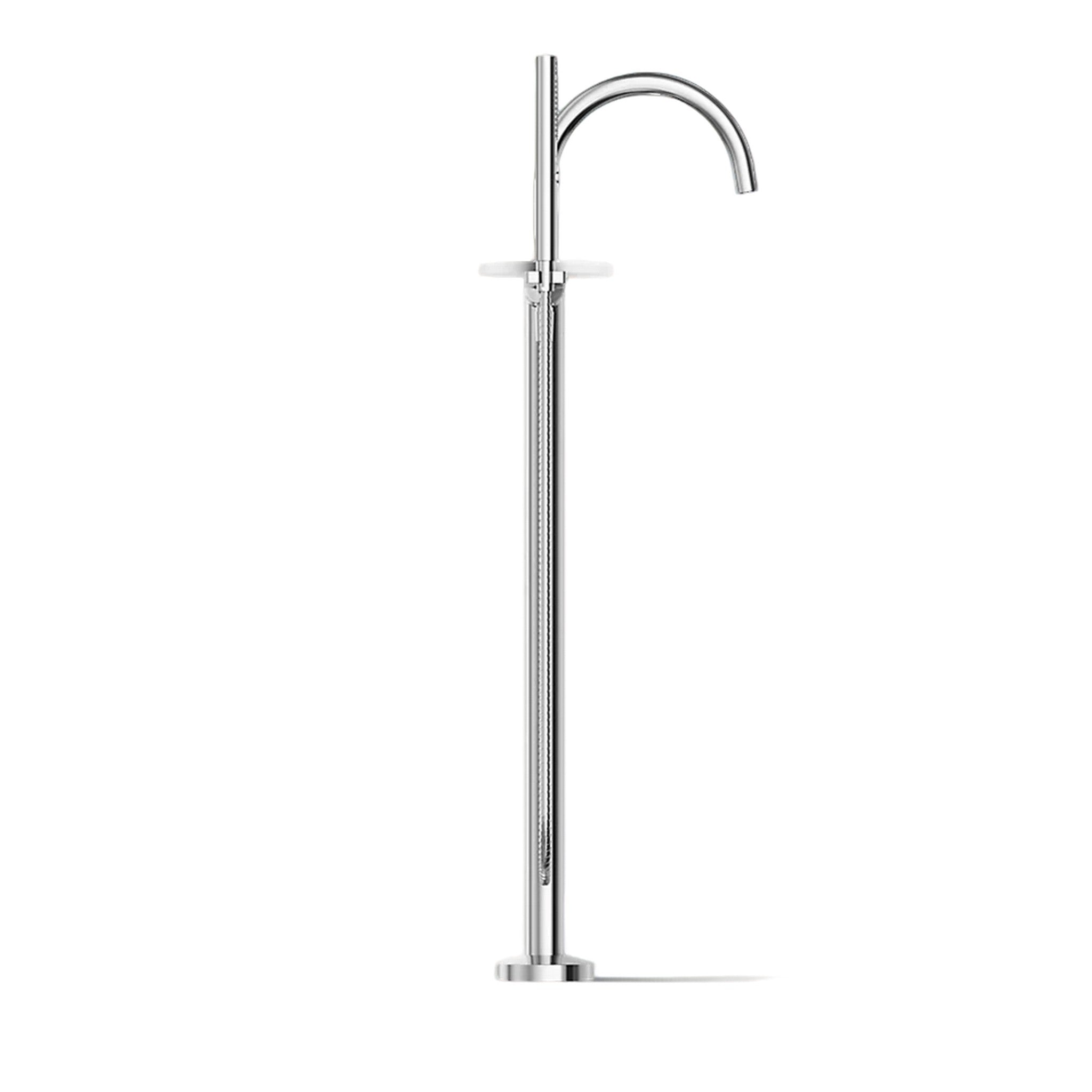 COMPONENTS FLOOR MOUNT BATH FILLER TRIM WITH LEVER HANDLES AND HANDSHOWER - robinsonco.ca