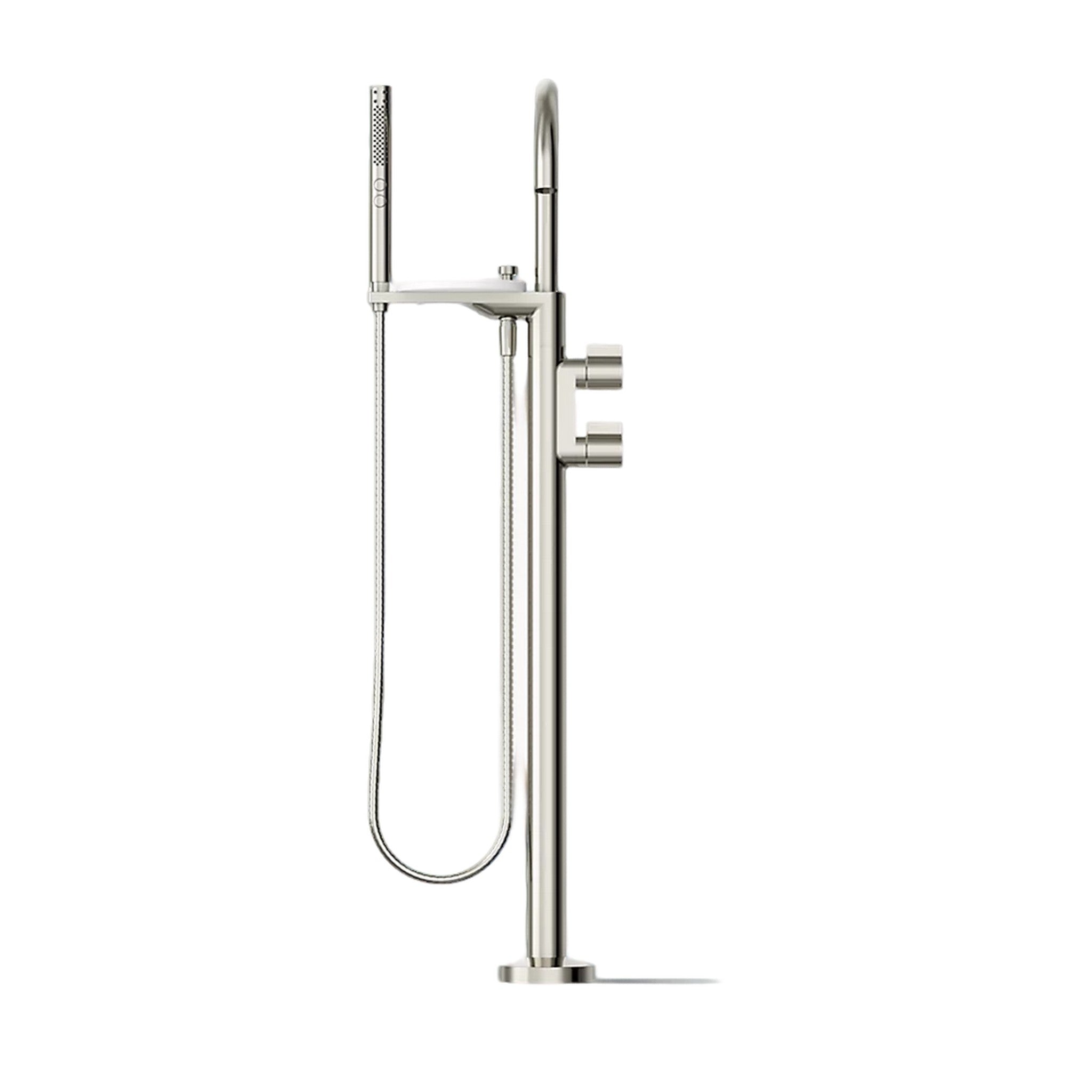 COMPONENTS FLOOR MOUNT BATH FILLER TRIM WITH LEVER HANDLES AND HANDSHOWER - robinsonco.ca