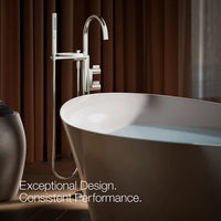 COMPONENTS FLOOR MOUNT BATH FILLER TRIM WITH LEVER HANDLES AND HANDSHOWER - robinsonco.ca
