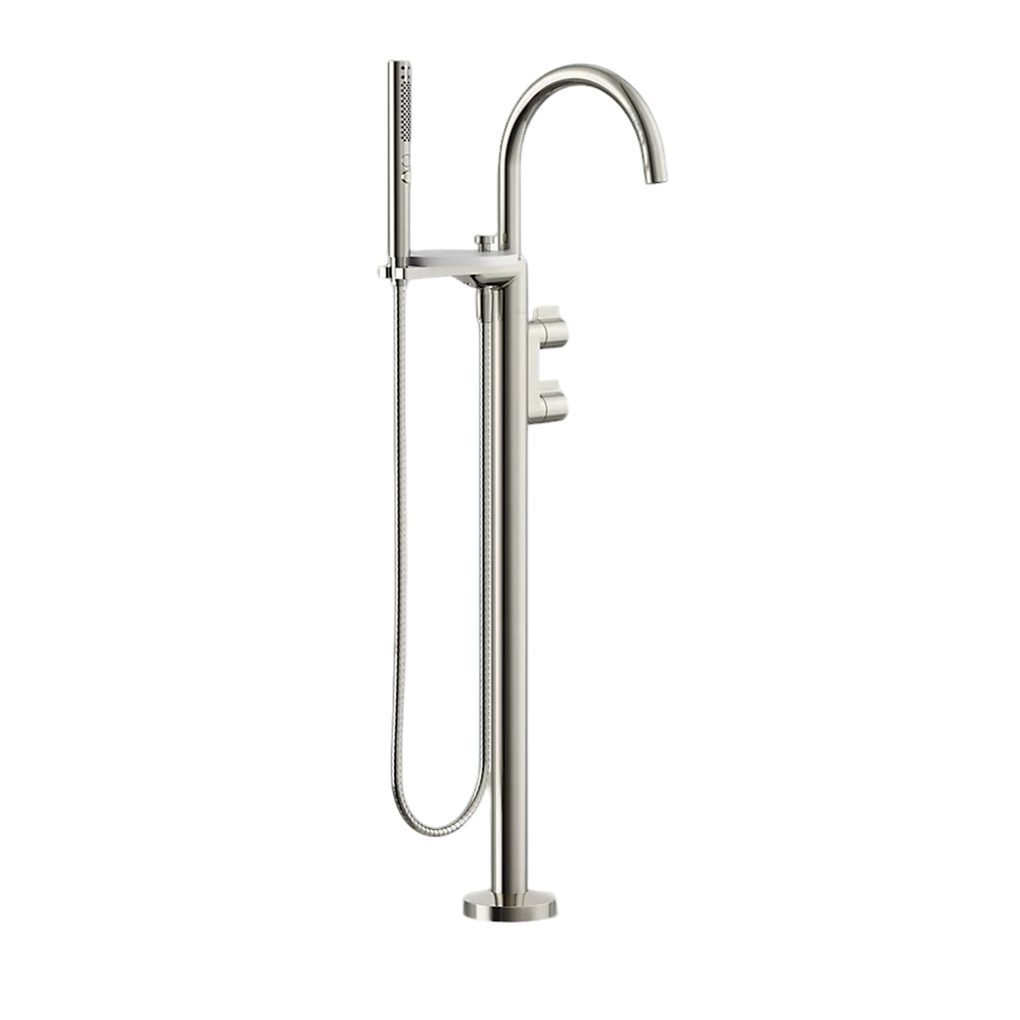 COMPONENTS FLOOR MOUNT BATH FILLER TRIM WITH LEVER HANDLES AND HANDSHOWER - robinsonco.ca