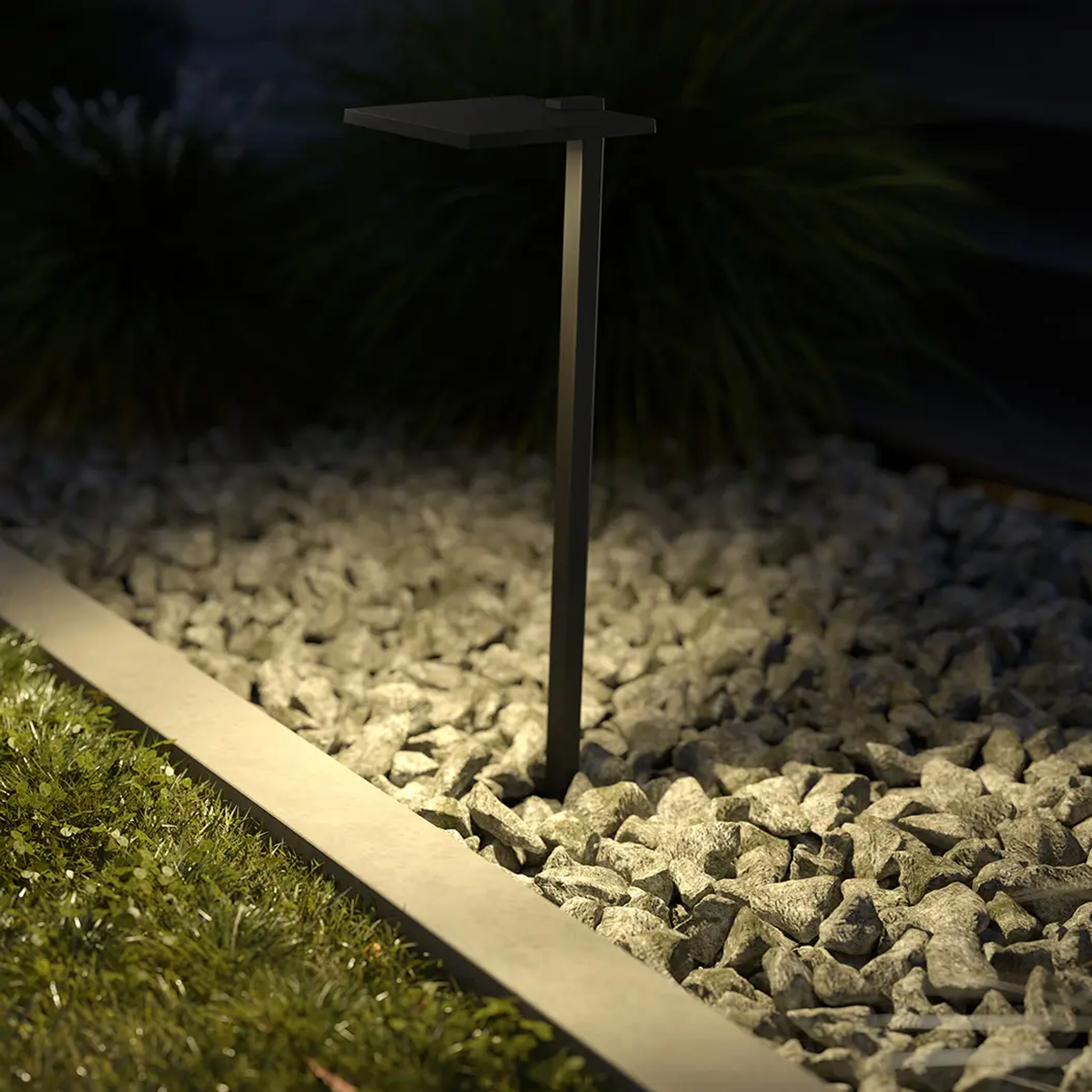 Kichler Shallow Shade LED PathLight outside night
