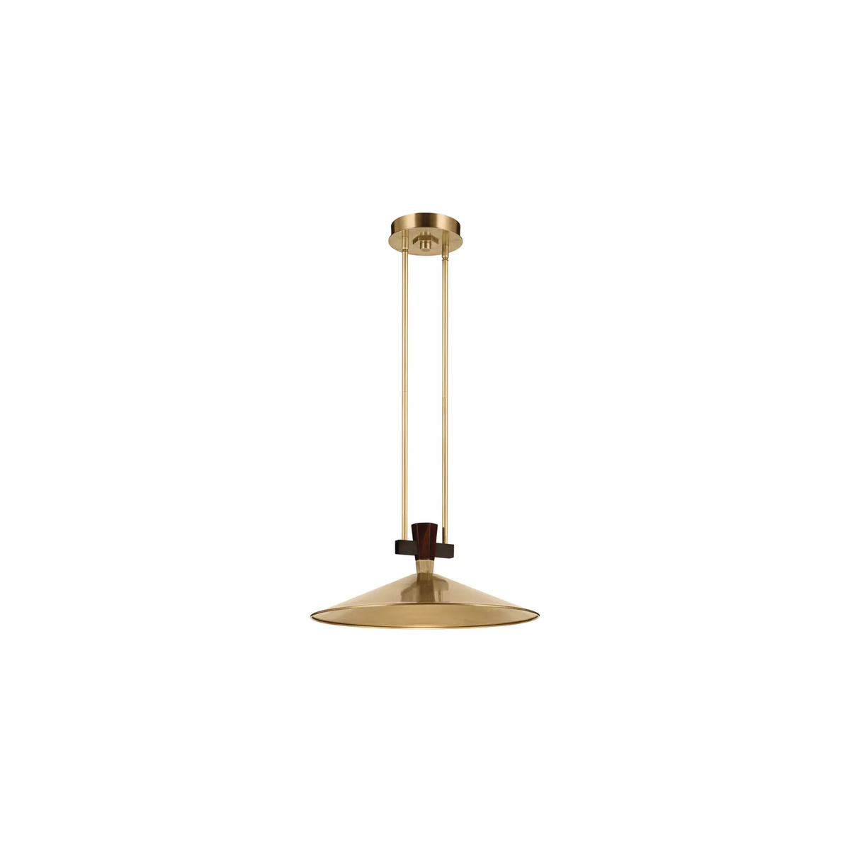 Kichler Tenon 1-light pendant 20 inch in lacquered brass finish