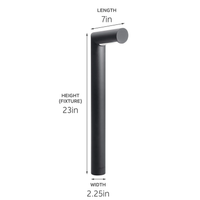 Kichler Tubling Path Light Texture Black Dimensions