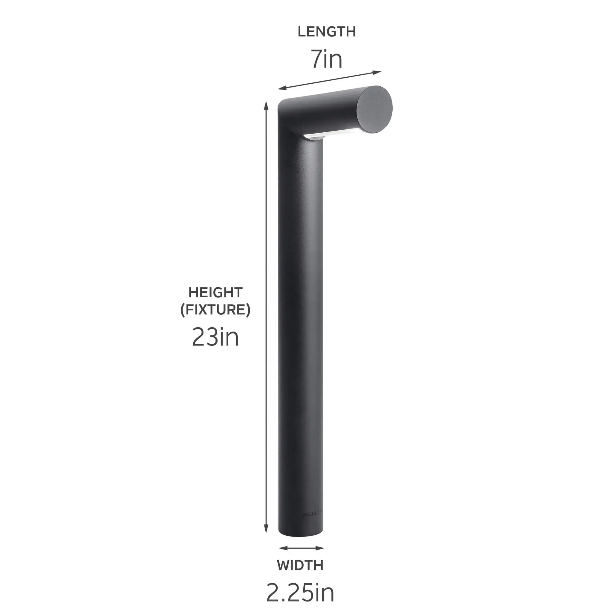 Kichler Tubling Path Light Texture Black Dimensions