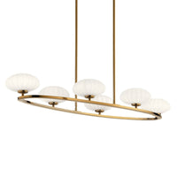PIM 39" 6 LIGHT OVAL CHANDELIER