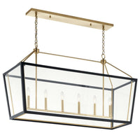 DELVIN 44" 6 LIGHT LINEAR CHANDELIER - robinsonco.ca