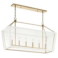 DELVIN 44" 6 LIGHT LINEAR CHANDELIER