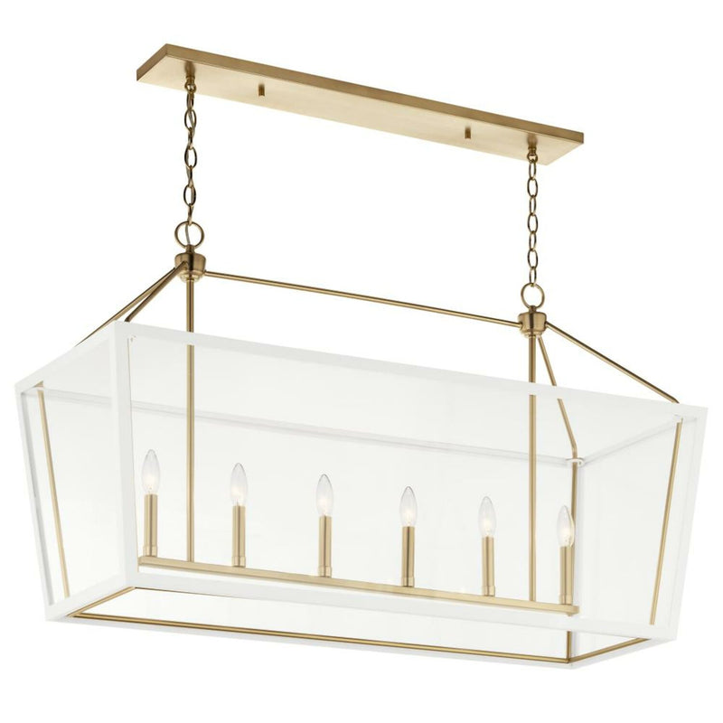 DELVIN 44" 6 LIGHT LINEAR CHANDELIER