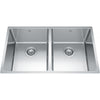 BROOKMORE UNDERMOUNT DOUBLE BOWL STAINLESS STEEL KITCHEN SINK - robinsonco.ca