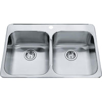 STEEL QUEEN DROP IN DOUBLE BOWL STAINLESS STEEL KITCHEN SINK - robinsonco.ca