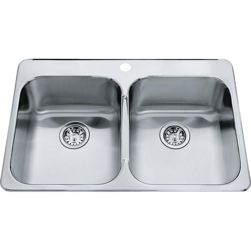 STEEL QUEEN DROP IN DOUBLE BOWL STAINLESS STEEL KITCHEN SINK - robinsonco.ca