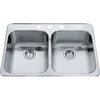 STEEL QUEEN DROP IN DOUBLE BOWL STAINLESS STEEL KITCHEN SINK - robinsonco.ca