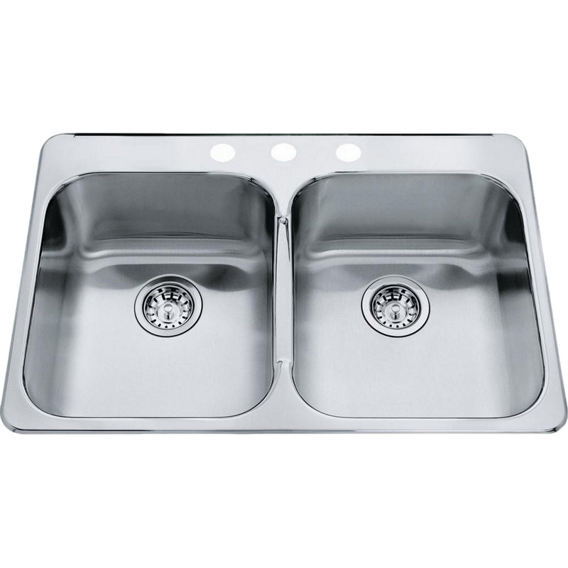 STEEL QUEEN DROP IN DOUBLE BOWL STAINLESS STEEL KITCHEN SINK - robinsonco.ca
