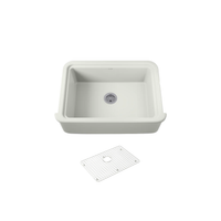 Audrine™ undermount single-bowl farmhouse kitchen sink by Kohler in white