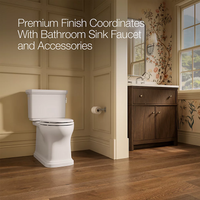 Claude™ Trip Lever by Studio McGee toilet in bathroom setting by Kohler