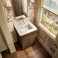 Claude™ bathroom vanity cabinet by Studio McGee with white countertop by Kohler