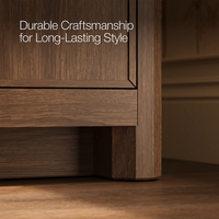 Close-up of Claude™ bathroom vanity cabinet wood detail by Kohler