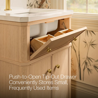 Claude™ Bathroom Vanity Cabinet by Kohler with push-to-open tip-out drawer