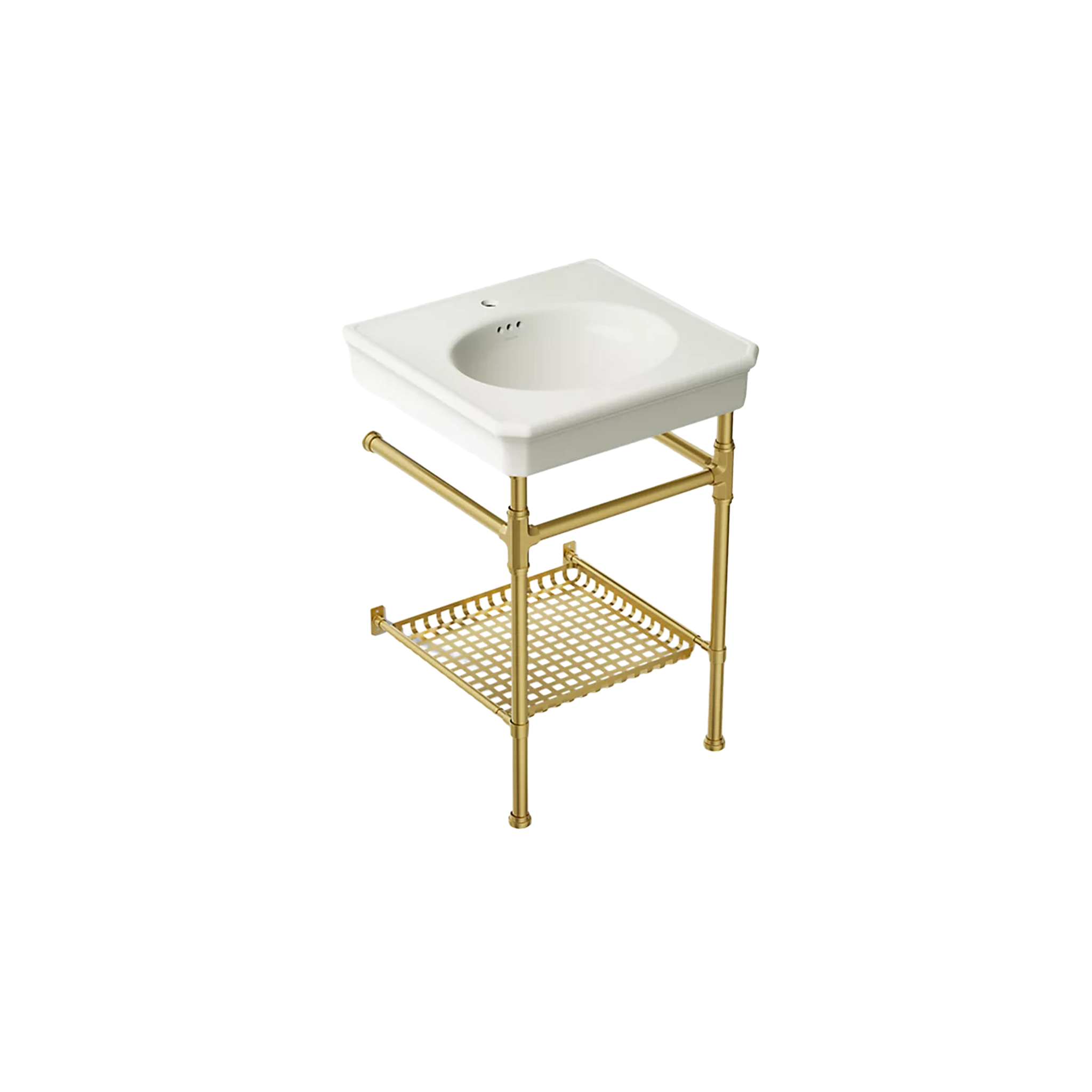 Claude™ Console Table Bathroom Sink by Studio McGee with brass frame by Kohler