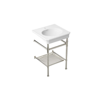 CLAUDE™ console table bathroom sink with polished nickel frame by Kohler