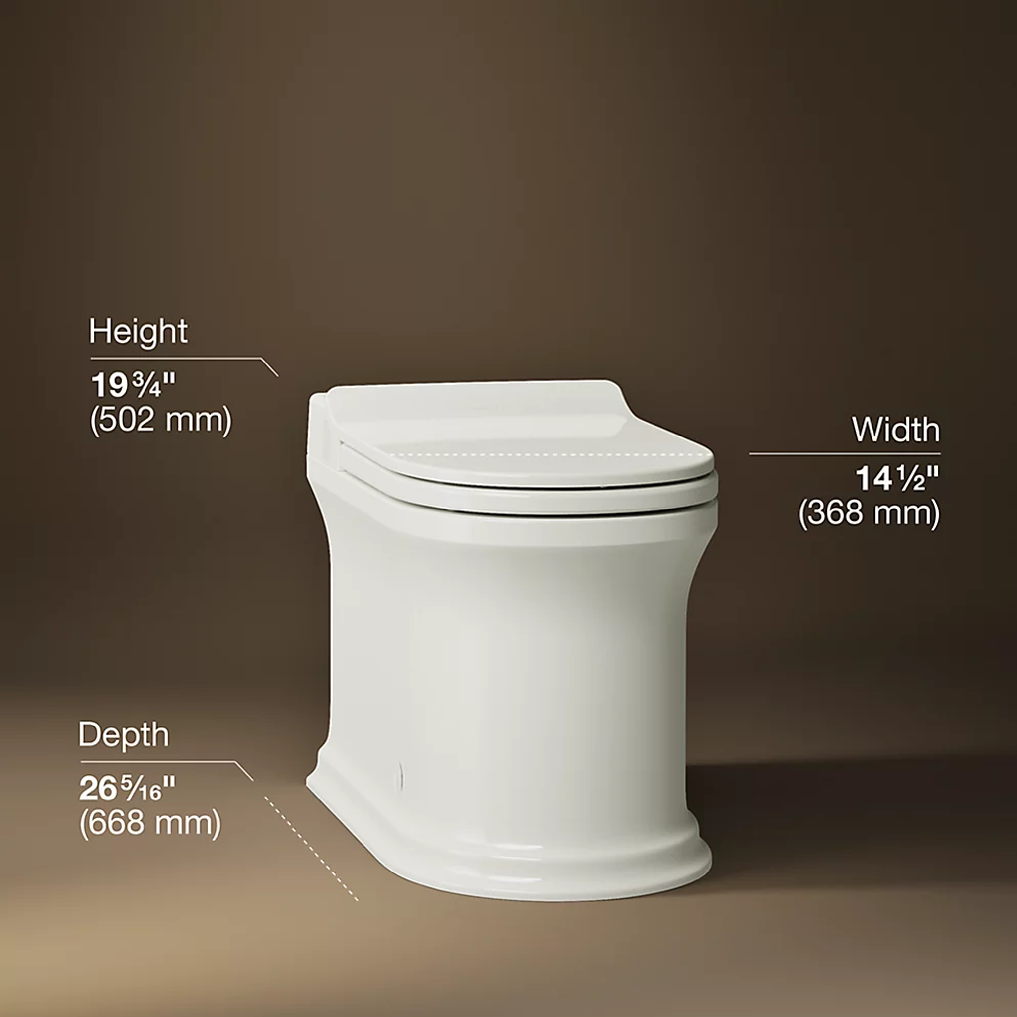 Claude one-piece elongated smart toilet in white by Kohler