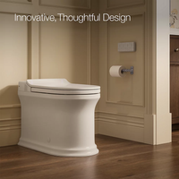 Claude™ one-piece elongated smart toilet by Kohler in bathroom
