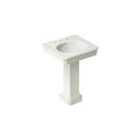 Claude pedestal bathroom sink by Studio McGee from Kohler in white
