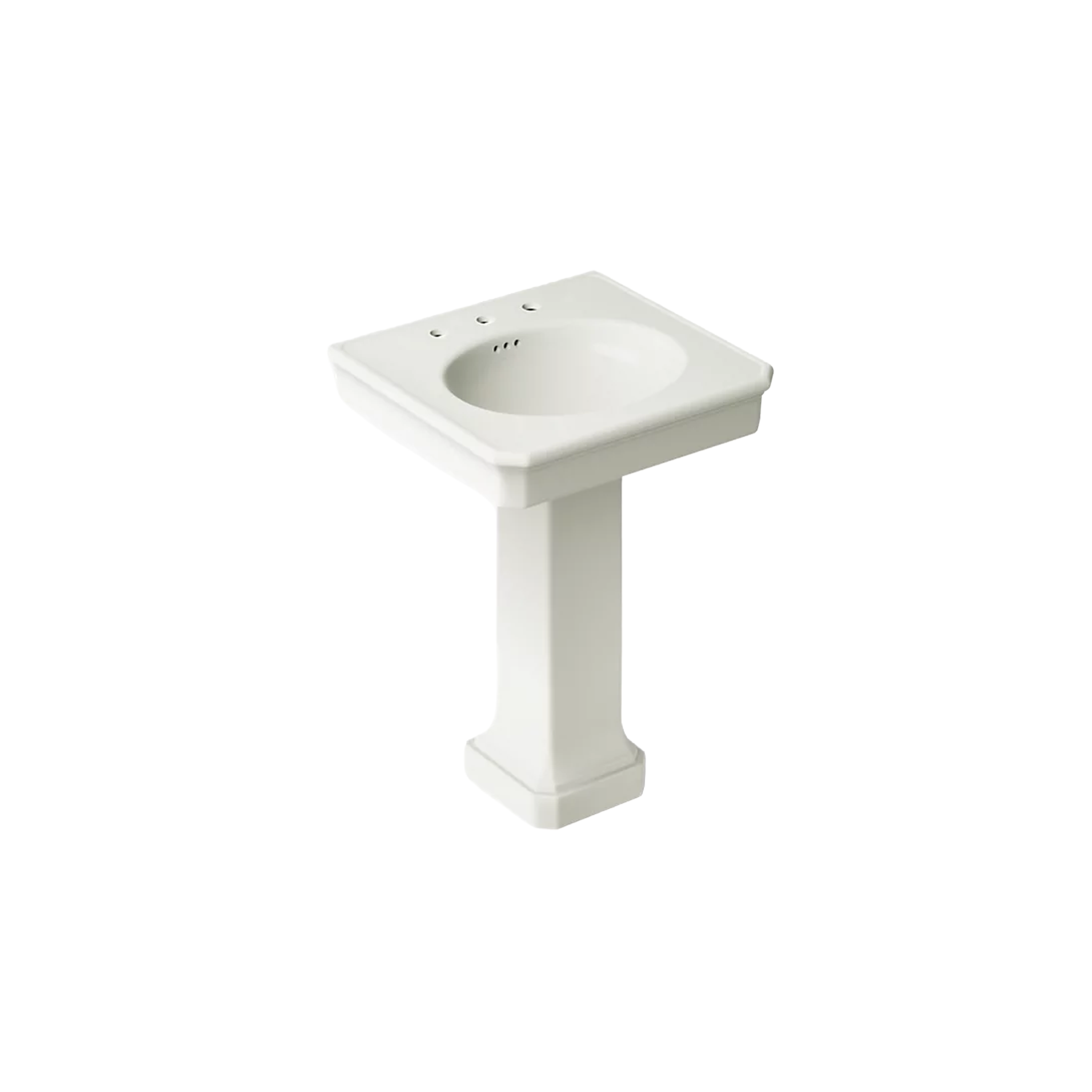 Claude pedestal bathroom sink by Studio McGee from Kohler in white