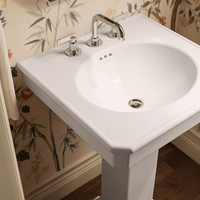 Claude pedestal bathroom sink by Studio McGee in white by Kohler