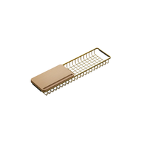 Claude™ two-piece bath caddy by Studio McGee in vibrant brushed moderne brass by Kohler