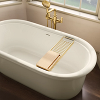 Claude™ two-piece bath caddy by Studio McGee in gold finish by Kohler