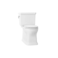 Claude two-piece elongated toilet in white by Kohler with handle on left side