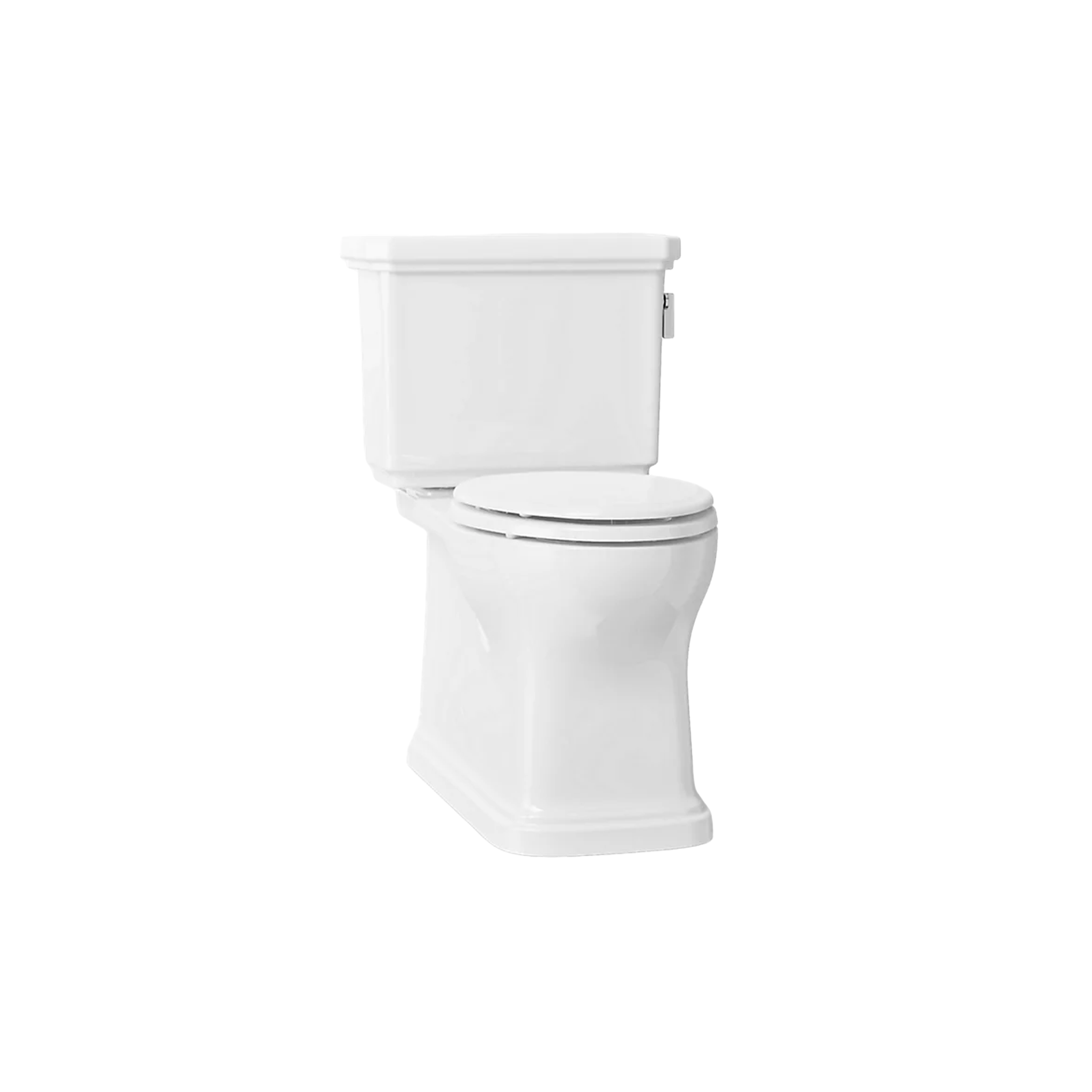 Claude™ two-piece elongated toilet in white by Kohler with handle on right side