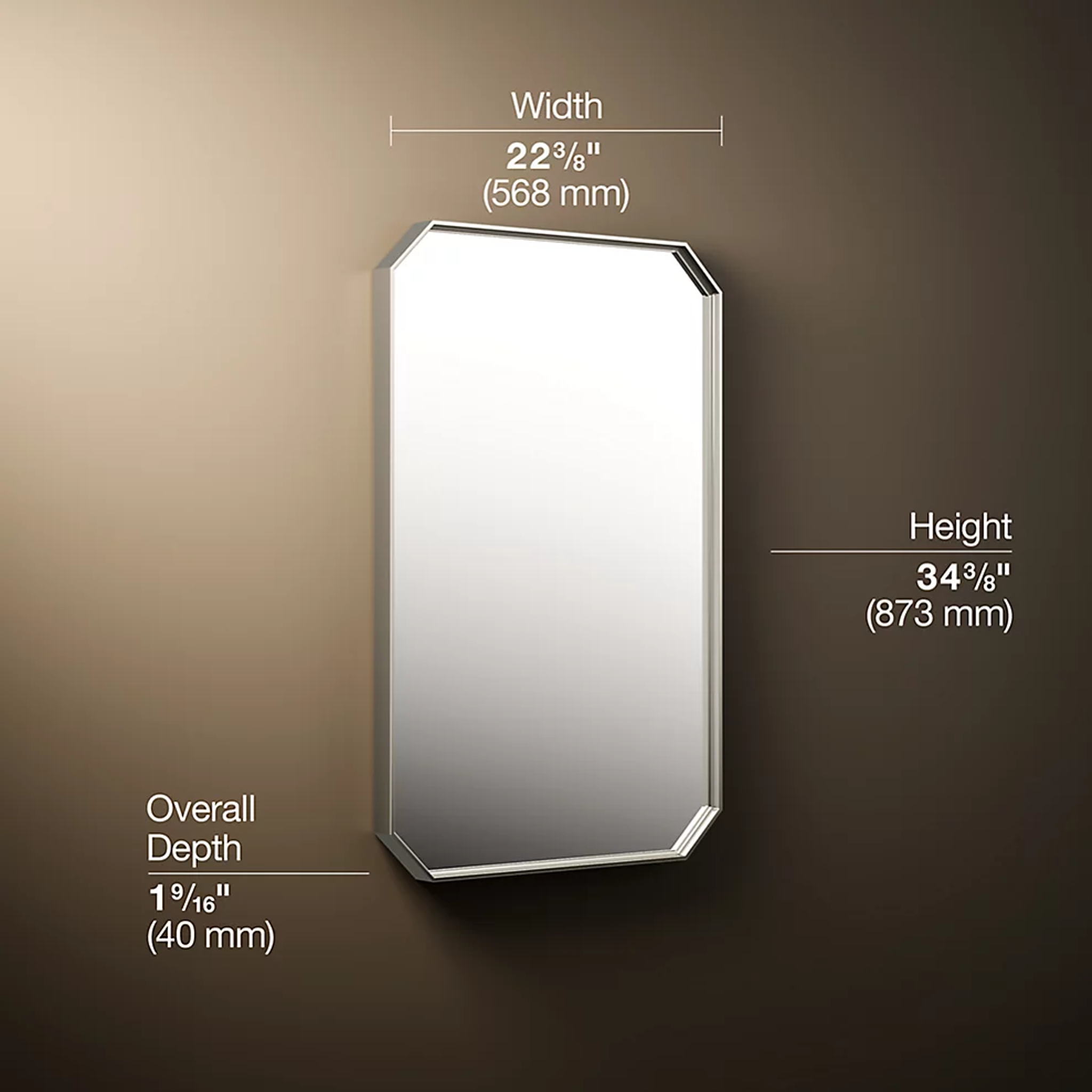 Claude™ rectangular framed mirror by Studio McGee from Kohler