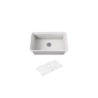 AUDRINE™ undermount single-bowl kitchen sink by Kohler in white