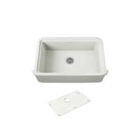 AUDRINE™ undermount single-bowl farmhouse kitchen sink in dune by Kohler