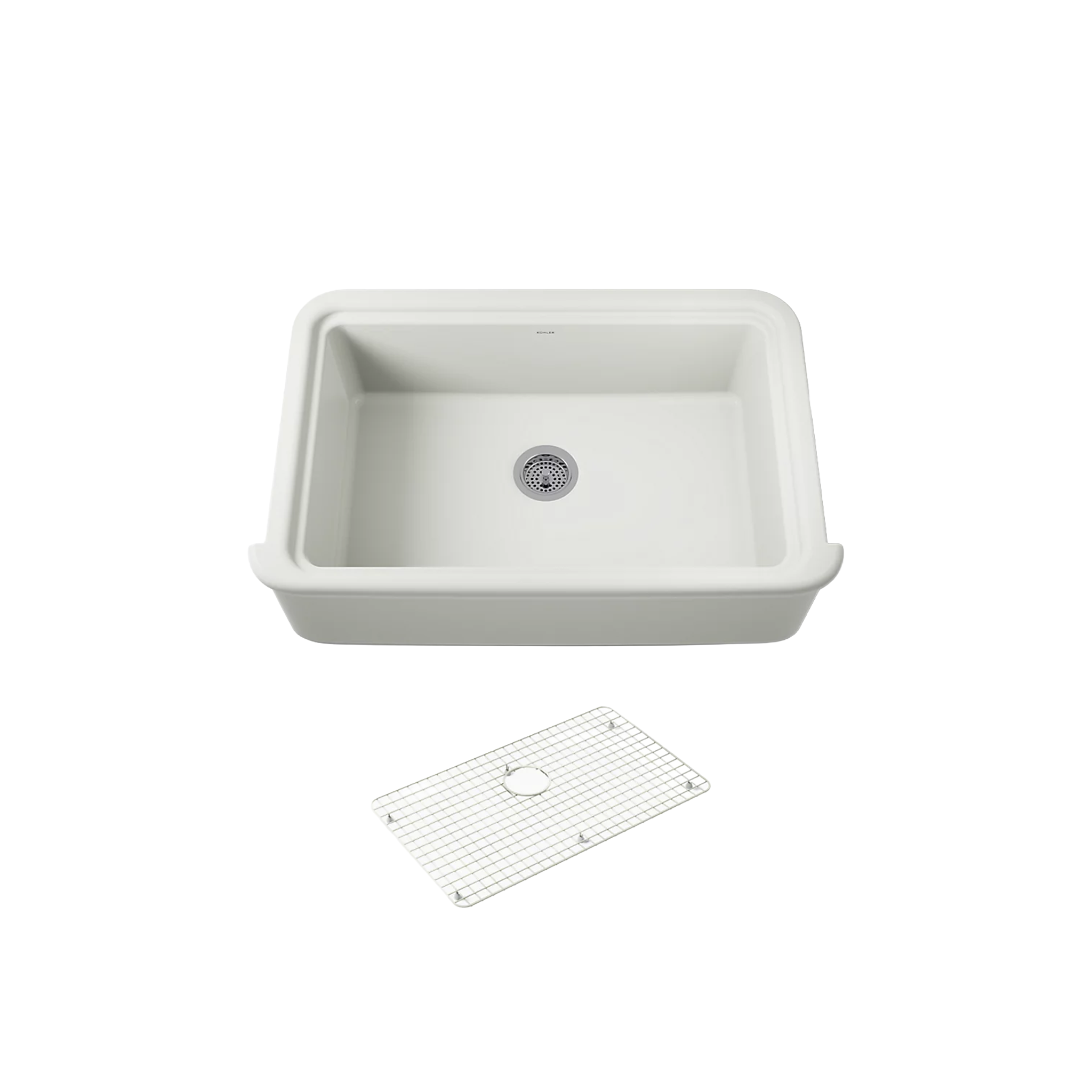 AUDRINE™ undermount single-bowl farmhouse kitchen sink in dune by Kohler
