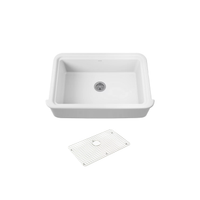 Audrine™ undermount single-bowl farmhouse kitchen sink by Kohler in white
