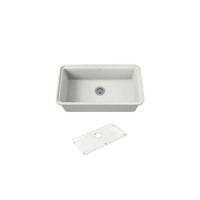 Audrine™ undermount single-bowl kitchen sink by Kohler in dune color