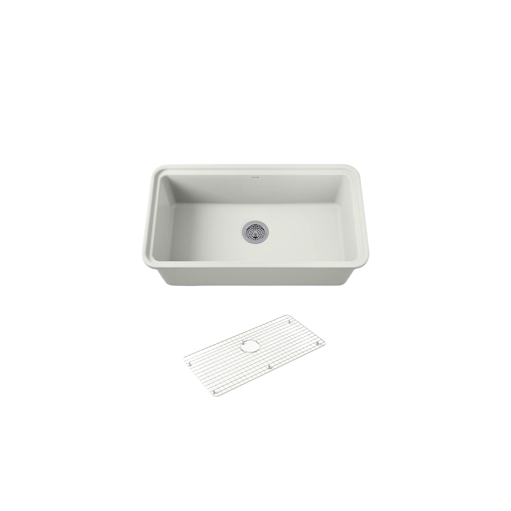 Audrine™ undermount single-bowl kitchen sink by Kohler in dune color