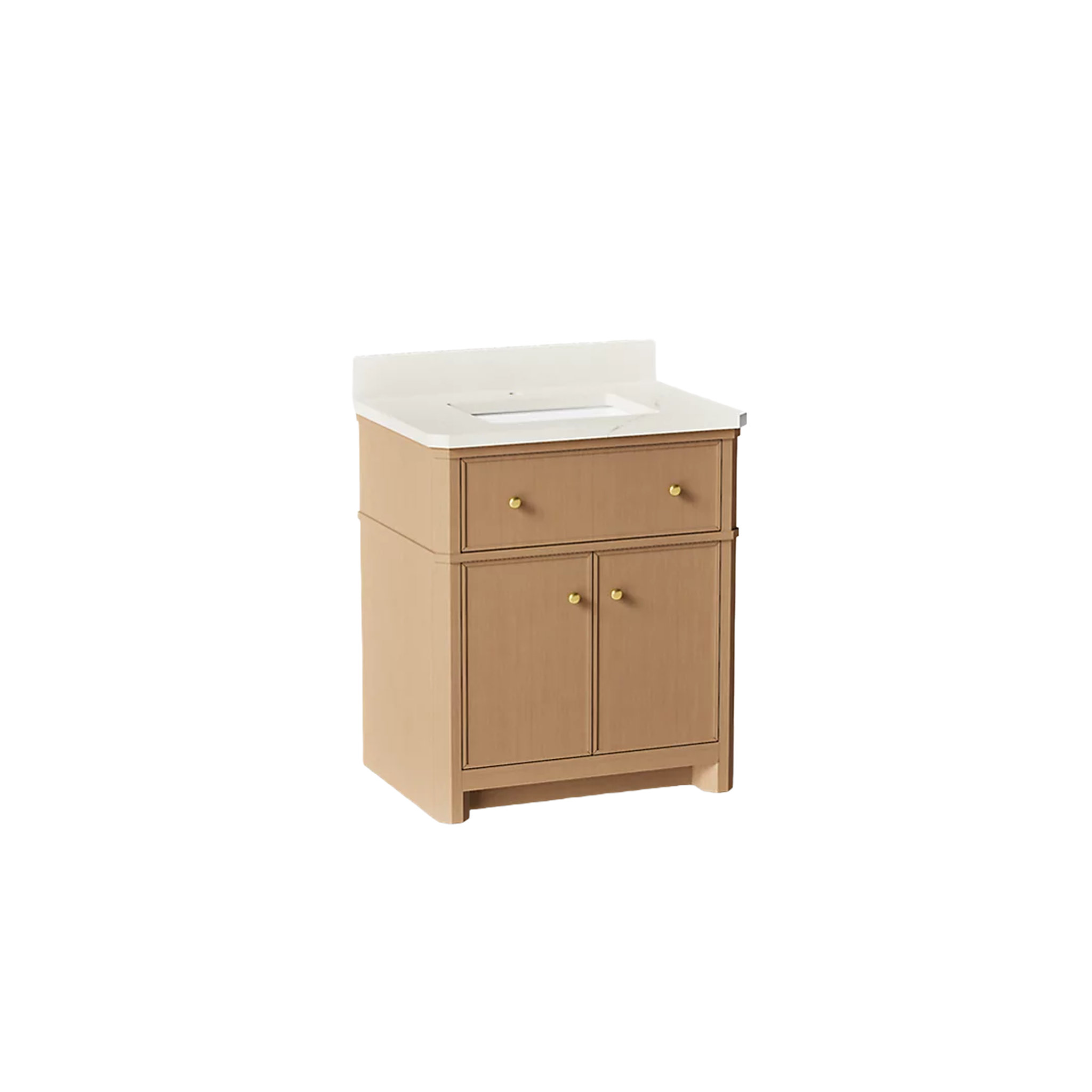 Claude™ bathroom vanity cabinet by Studio McGee in white oak by Kohler