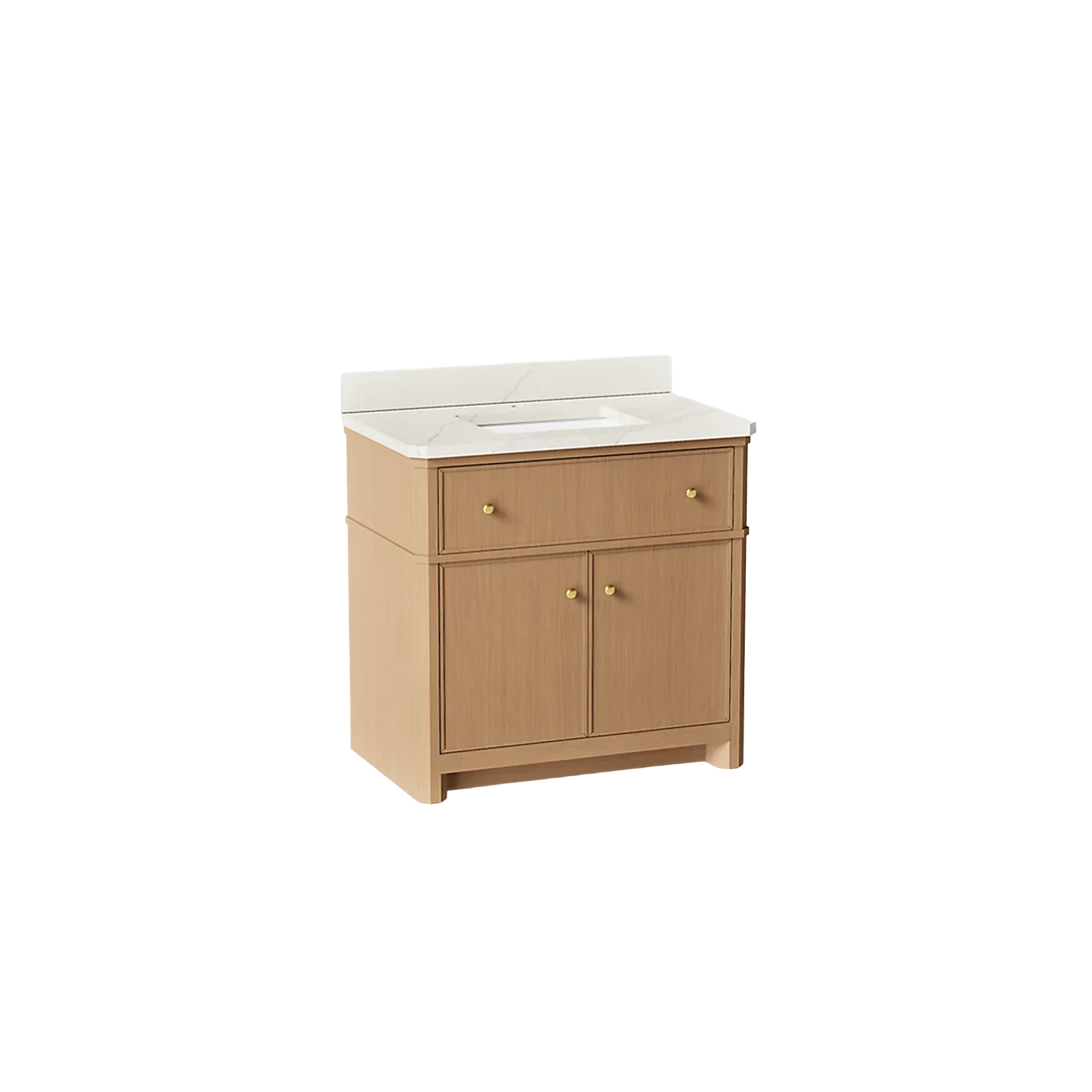 Claude™ bathroom vanity cabinet in white oak by Kohler