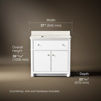 Claude™ bathroom vanity cabinet by Studio McGee from Kohler in white